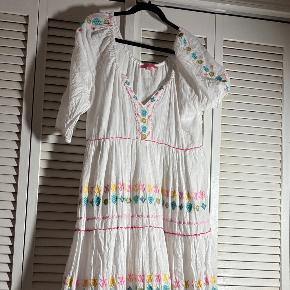 Simply Southern Dress with Colorful Embroidery